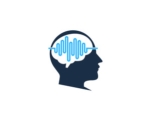Brain Wave Icon Logo Design Element