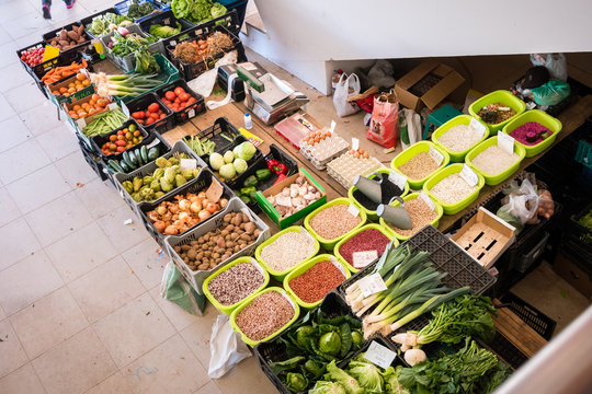 Vegetable Stall at a weekly market in Ovar, Portugal