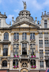 Fototapeta na wymiar Building of the Grand Place of Brussels, Belgium, Europe