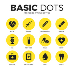 Medical two flat icons vector set
