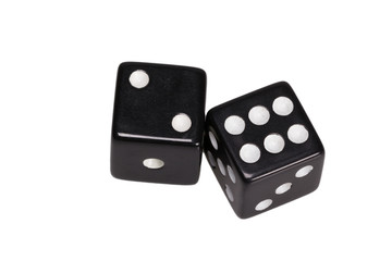 Two dice showing two and six