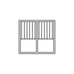 Window  icon, picture outline vector logo illustration, linear p