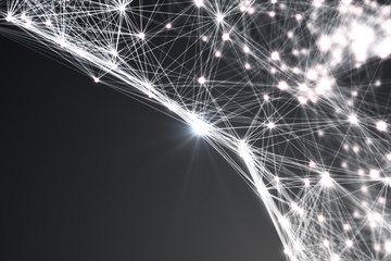 Futuristic shape. Computer generated abstract background