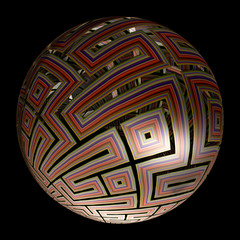 Abstract fractal background computer-generated 3D illustration