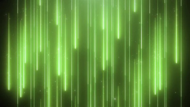 Neon green animation VJ background with shiny particles