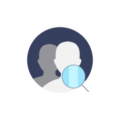 Search user line icon, outline vector logo illustration,filled c