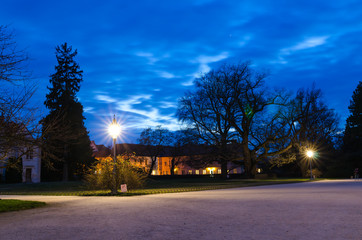 Lednice city at night