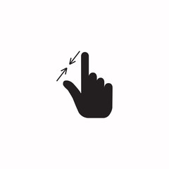 Obraz premium Simple touch pad gesture icon isolated on white.