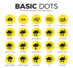 Weather bonus flat icons vector set