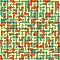Geometric shapes abstract pattern green