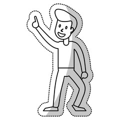 guy dance celebrate funny vector illustration eps 10