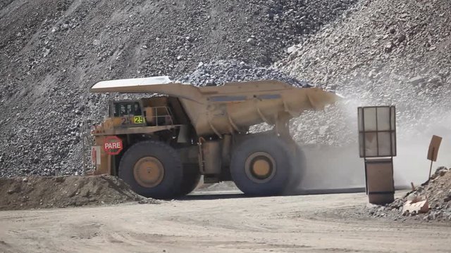 Haul truck in a Copper mine, Chile
