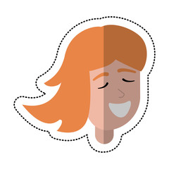 cartoon girl smile celebration vector illustration eps 10