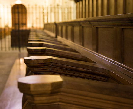 Row of church pews