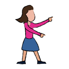 female funny dancing entertain vector illustration eps 10