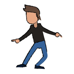 male boy joy celebration vector illustration eps 10