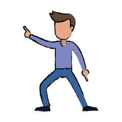 male boy joy celebration vector illustration eps 10