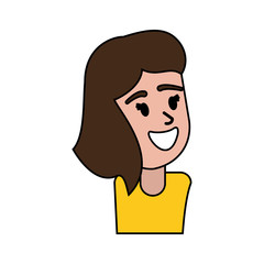 portrait female cartoon image vector illustration ep