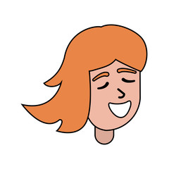 portrait female cartoon image vector illustration ep