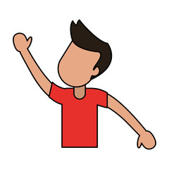 male cheerful dancing image vector illustration eps 10