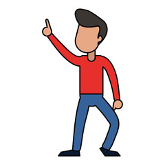 male cheerful dancing image vector illustration eps 10