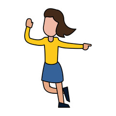 female dancer enjoy image vector illustration eps 10