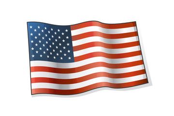 Vector illustration of the American Flag.