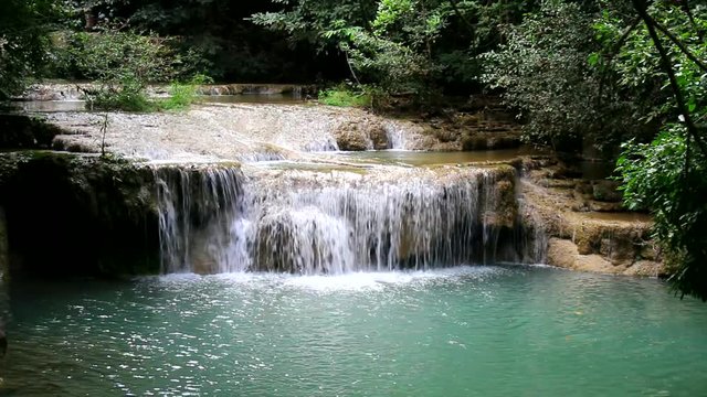Erawan Waterfall in kanchanaburi Thailand