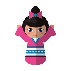 doll kokeshi japanese image vector illustration eps 10