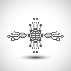 Technology background template. Tech element.