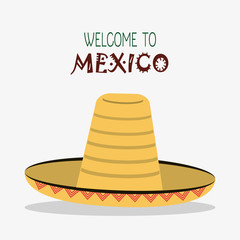 welcome to mexico destination tourism image vector illustration eps 10