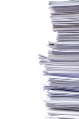 Stack of Documents isolated on white background