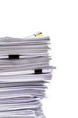 Stack of Documents isolated on white background
