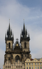 Fototapeta na wymiar Prague's church steeples