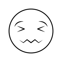 comic face emoticon isolated icon vector illustration design