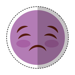 comic face emoticon isolated icon vector illustration design