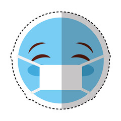 comic face emoticon isolated icon vector illustration design