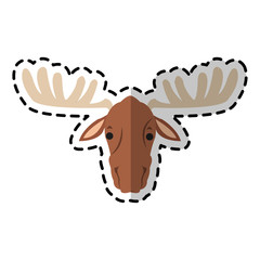 moose animal icon image vector illustration design 