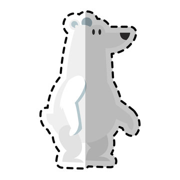 polar bear animal icon image vector illustration design 