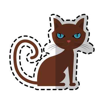 cat animal icon image vector illustration design 