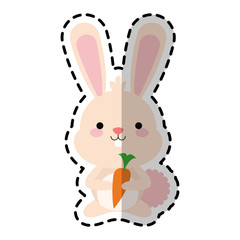 rabbit animal icon image vector illustration design 