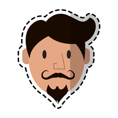 hipster or vintage man cartoon icon image vector illustration design 