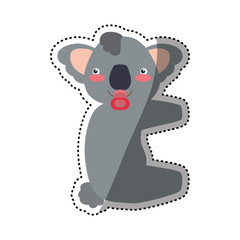 baby koala cartoon animal vector icon illustration