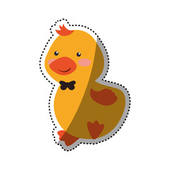 cartoon duck animal infantile vector icon illustration