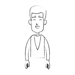 happy man cartoon icon image vector illustration design 