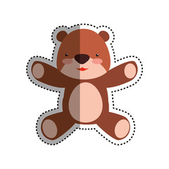 teddy bear cartoon infantile vector icon illustration
