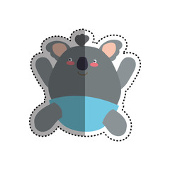 baby koala stuffed animal vector icon illustration
