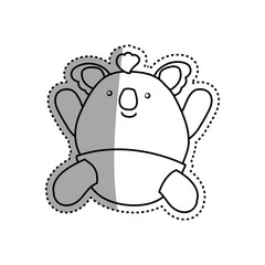 baby koala stuffed animal vector icon illustration