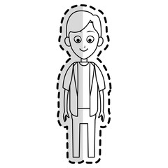 happy boy kid or child icon image vector illustration design 