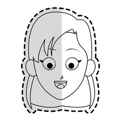 happy girl kid or child with short hair  icon image vector illustration design 